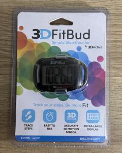 3D FitBud Simple Step Counter Walking 3D Pedometer with Clip and Lanyard A420S