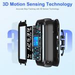 3D Pedometer Step Counter for Walking, Running & Fitness - Accurate Step & Calorie Tracker with LCD Display, Waist Clip & Armband, Rechargeable Battery - Track Daily Activity & Health Data