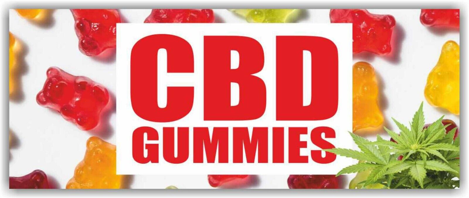 CBD Gummies Vinyl Mesh Advertising Sign Flag