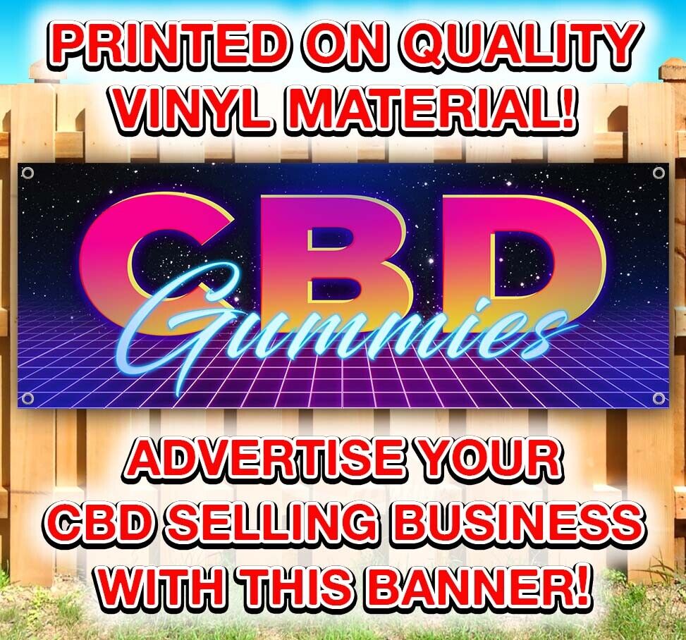 CBD Gummies Vinyl Banner Flag - Multiple Sizes Available