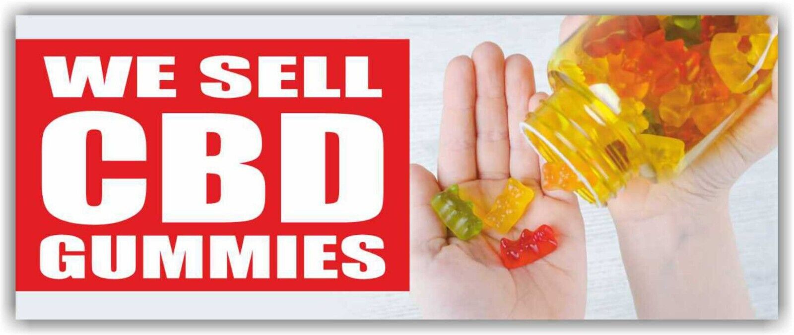 CBD Gummies Vinyl Mesh Advertising Sign