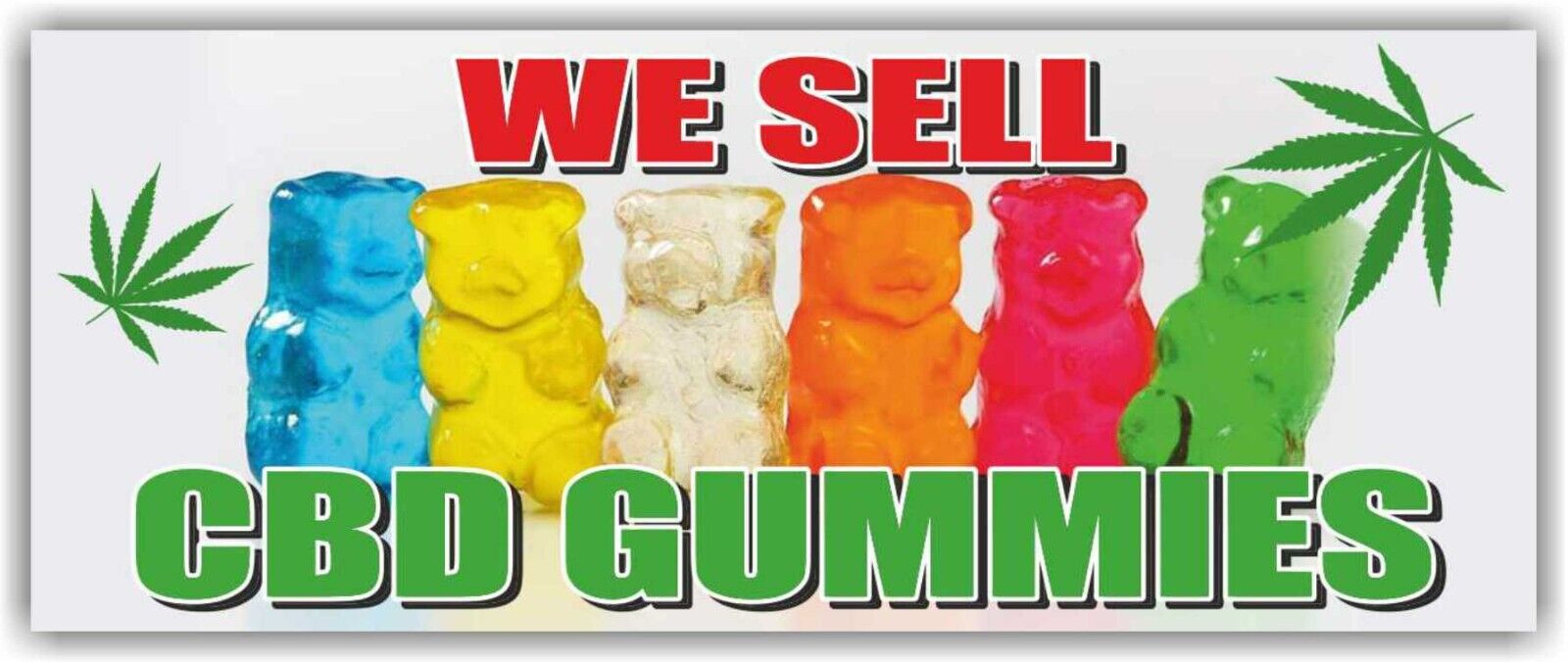 CBD Gummies Vinyl Mesh Advertising Sign