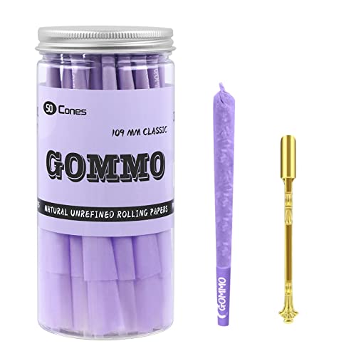 GOMMO King Size Pre-Rolled Purple Cones - 50 Pack