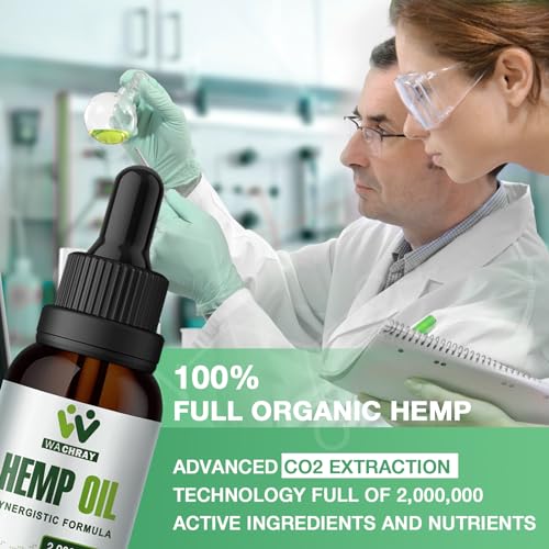 High Potency Organic Hemp Oil Drops - 2,000,000mg