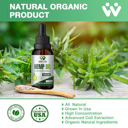 High Potency Organic Hemp Oil Drops - 2,000,000mg
