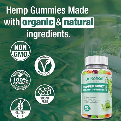 High Potency Organic Hemp Oil Gummies - 3 Packs