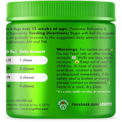 Organic Calming Hemp Dog Treats for Stress Relief