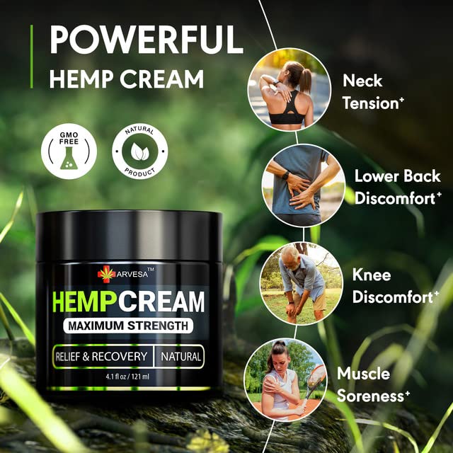 Natural Hemp Cream for Muscle and Joint Relief