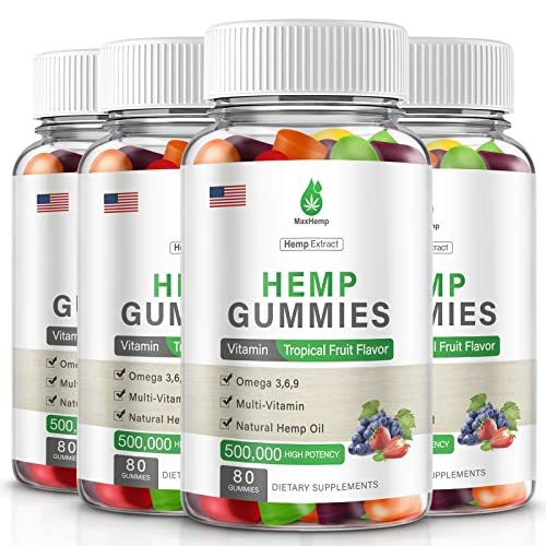 Extra Strength Organic Hemp Gummies 4-Pack, Vegan