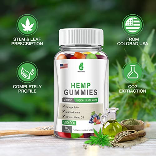 Extra Strength Organic Hemp Gummies 4-Pack, Vegan