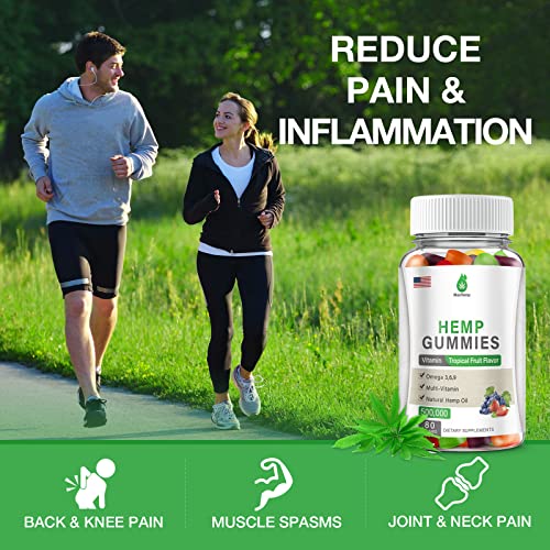 Extra Strength Organic Hemp Gummies 4-Pack, Vegan