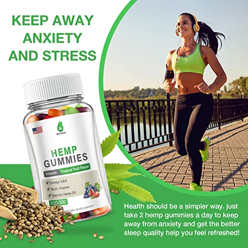 Extra Strength Organic Hemp Gummies 4-Pack, Vegan