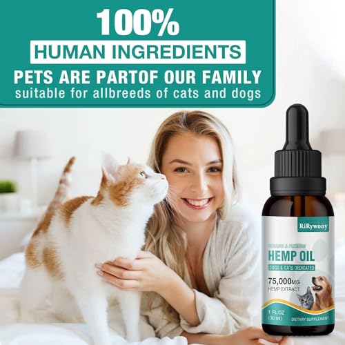 2-Pack Organic Hemp Oil for Pets - Anxiety Relief