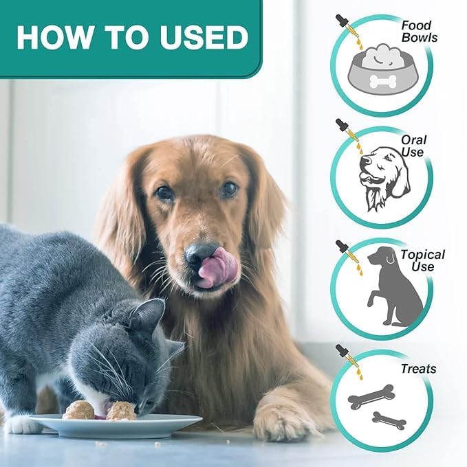 2-Pack Organic Hemp Oil for Pets - Anxiety Relief
