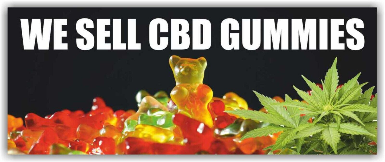 Vinyl Mesh CBD Gummies Advertising Flag Sign