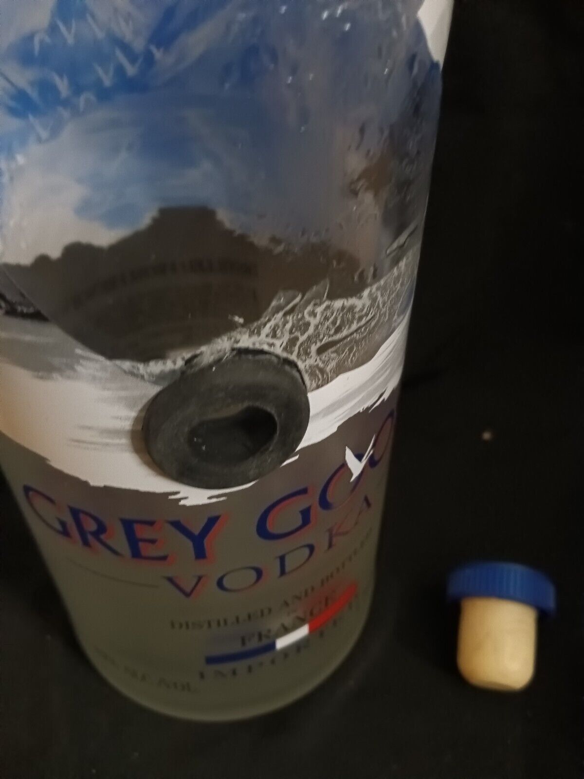 Large Grey Goose Vodka Bottle Bong Lamp