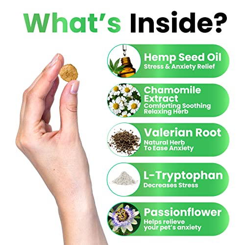 Hemp Calming Chews for Anxious Dogs - 170 Treats