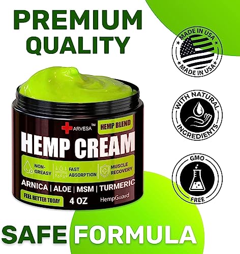 High Strength Natural Hemp Cream for Pain Relief