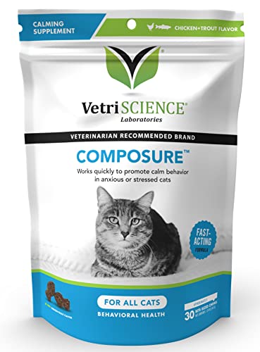 Calming Cat Chews for Anxiety Relief - 30 Count