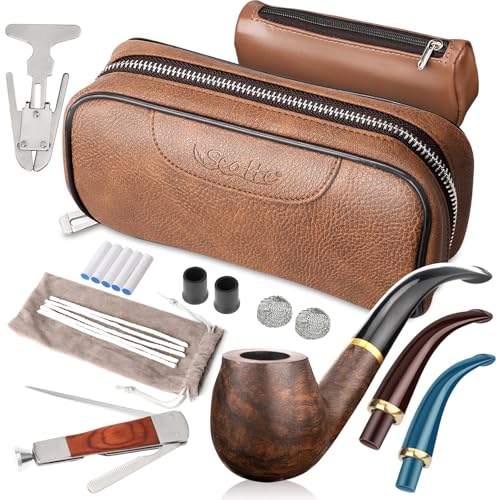 Brown Scotte Handmade Pipe Set with Accessories