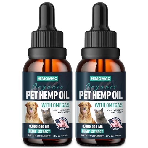 Organic Hemp Oil for Pet Anxiety & Joint Support