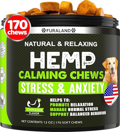 Calming Hemp Chews for Anxious Dogs - 170 Treats
