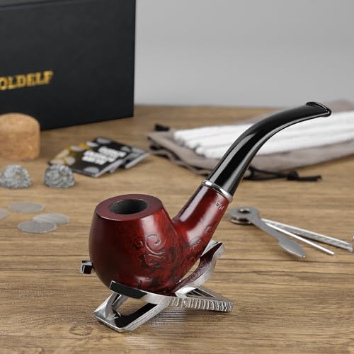 Joyoldelf Rosewood Pipe Set with Stand & Accessories