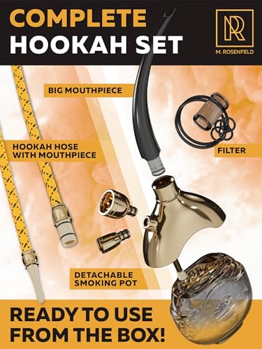 Gold Portable Mini Hookah Set by M. ROSENFELD