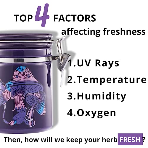 Airtight Smell Proof Container - 500ml, Purple