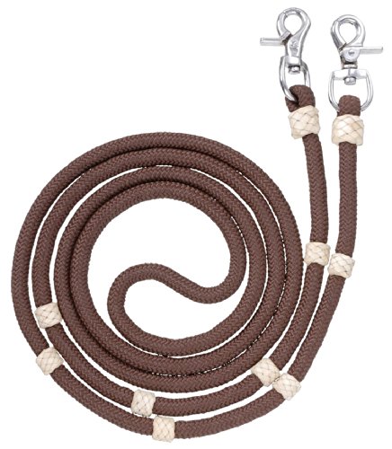 Braided Contest Roping Reins - Brown