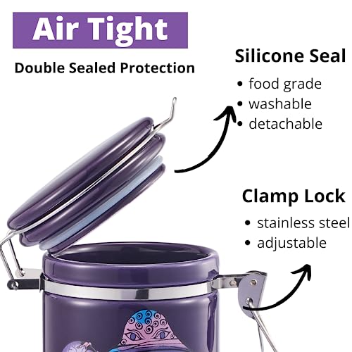 Airtight Smell Proof Container - 500ml, Purple