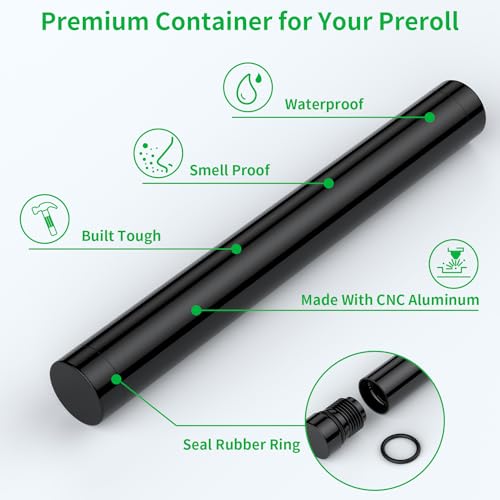 Portable Aluminum CBD Storage Tube Case (5 Pack)