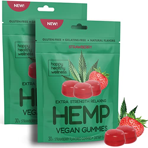 Vegan Strawberry Hemp Gummies - 60 Servings