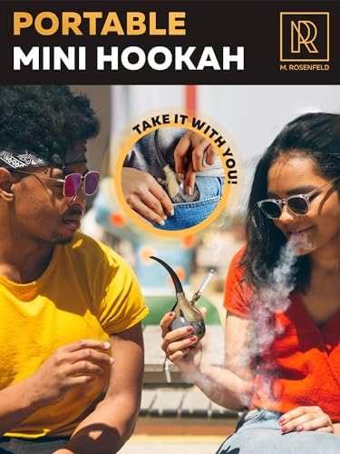 Gold Portable Mini Hookah Set by M. ROSENFELD