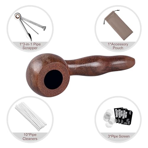 Joyoldelf Mini Apple Rosewood Tobacco Pipe Set
