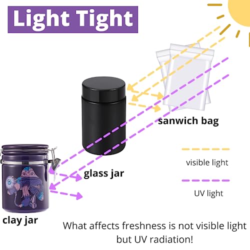 Airtight Smell Proof Container - 500ml, Purple
