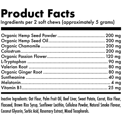 Organic Calming Hemp Treats for Anxious Dogs