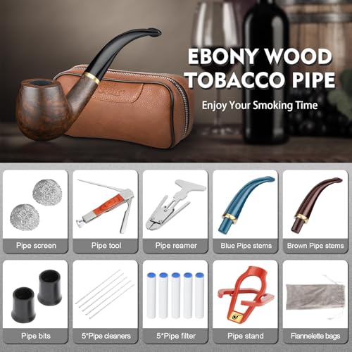 Brown Scotte Handmade Pipe Set with Accessories