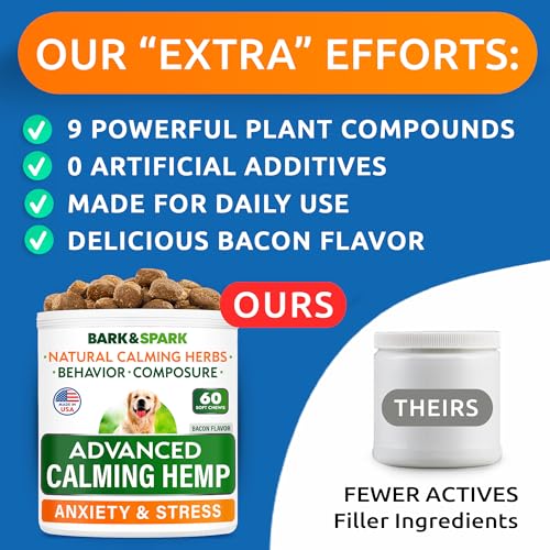 BARK&SPARK Calming Hemp Dog Treats - 60 Chews