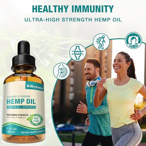 High Potency Organic Hemp Oil Drops - 3 Pack