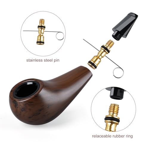 Joyoldelf Mini Handmade Tobacco Pipe Set with Accessories