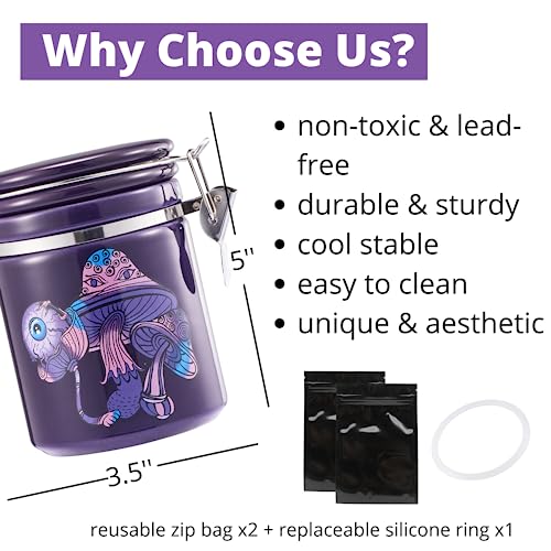 Airtight Smell Proof Container - 500ml, Purple
