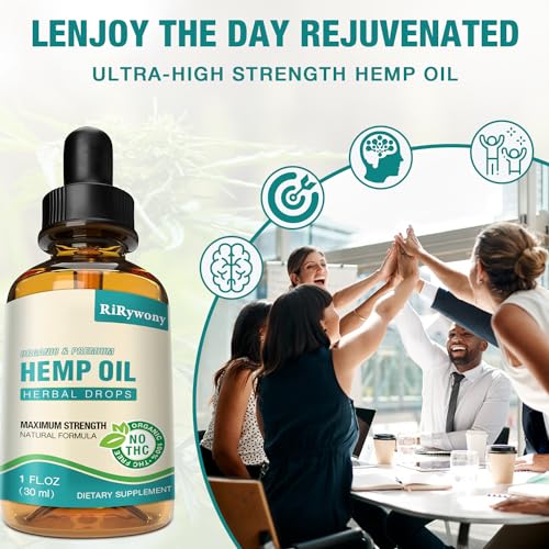 High Potency Organic Hemp Oil Drops - 3 Pack