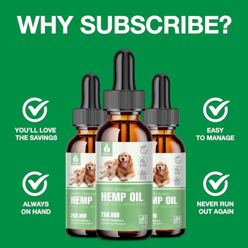 3-Pack Organic Hemp Oil for Pet Anxiety Relief