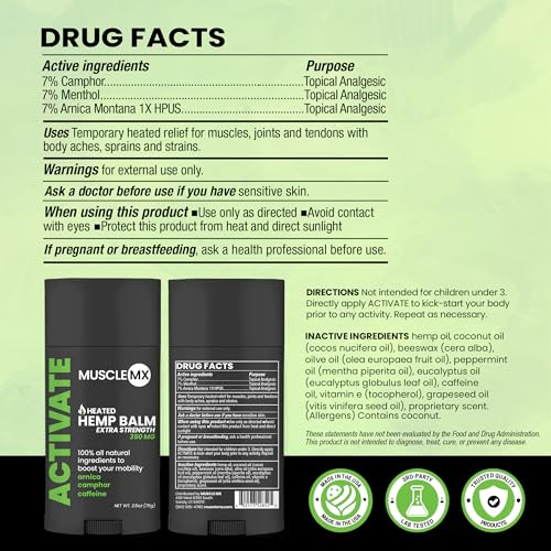 Extra Strength Natural Hemp Balm for Muscle Relief