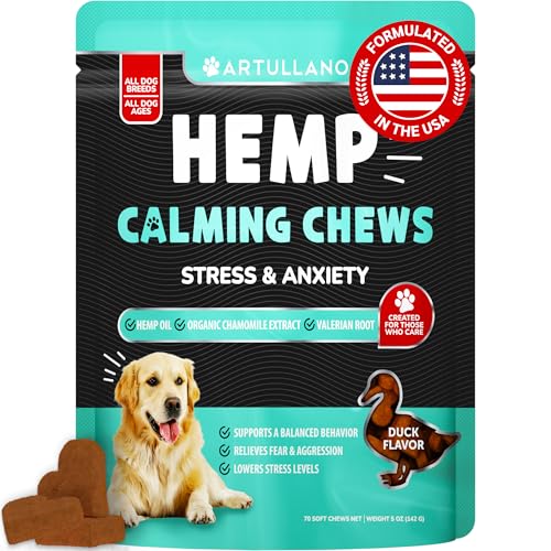 Calming Hemp Chews for Anxious Dogs - 70 Count