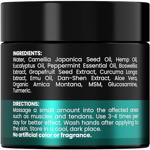 Maximum Strength Hemp Cream with Turmeric & MSM