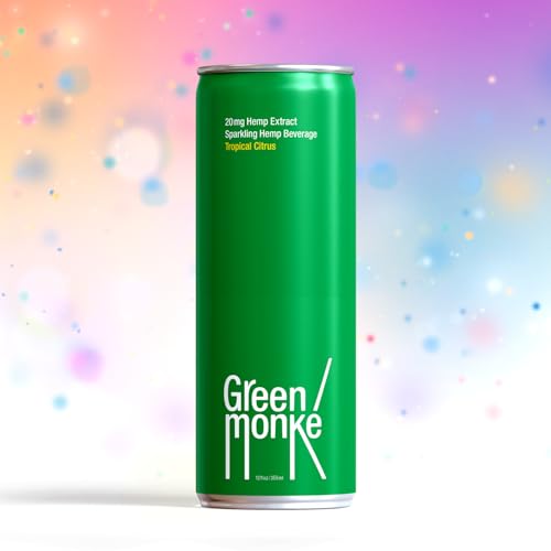 Green Monké Tropical Citrus CBD Sparkling Drink - 12 Pack