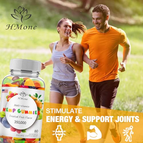 Extra Strength Organic Hemp Gummies - Vegan, Low Sugar