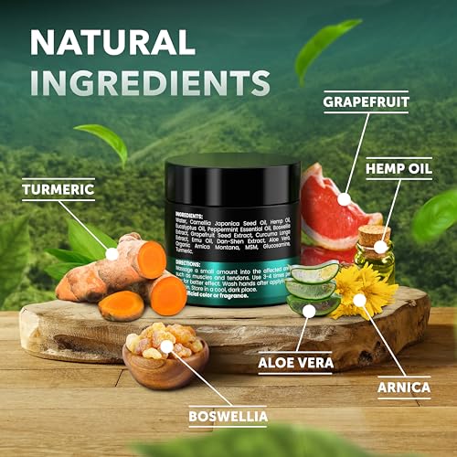 Maximum Strength Hemp Cream with Turmeric & MSM